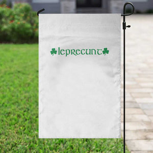 Leprecunt Celtic Style Shamrock Graphic Garden Flag Edgy Irish Adult Humor for St Patricks Day TS02 Print Your Wear