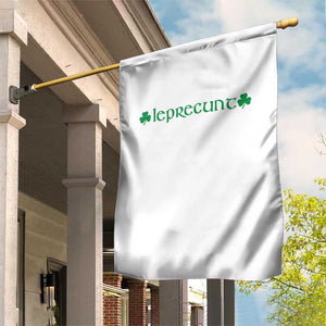 Leprecunt Celtic Style Shamrock Graphic Garden Flag Edgy Irish Adult Humor for St Patricks Day TS02 Print Your Wear