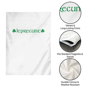 Leprecunt Celtic Style Shamrock Graphic Garden Flag Edgy Irish Adult Humor for St Patricks Day TS02 Print Your Wear