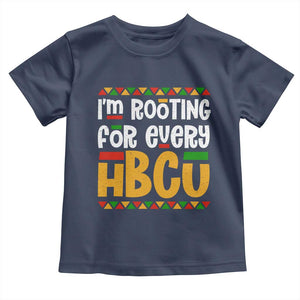 I’m Rooting for Every HBCU Toddler T Shirt Black Pride Support Alumni Students Culture Lovers TS02 Navy Print Your Wear