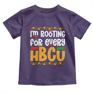 I’m Rooting for Every HBCU Toddler T Shirt Black Pride Support Alumni Students Culture Lovers TS02 Purple Print Your Wear