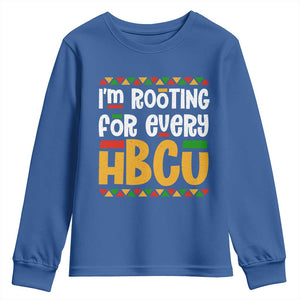 I’m Rooting for Every HBCU Youth Sweatshirt Black Pride Support Alumni Students Culture Lovers TS02 Royal Blue Print Your Wear