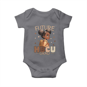 Future HBCU Grad Black Girl Baby Onesie College Bound Pride Black Excellence Supporters TS02 Charcoal Print Your Wear