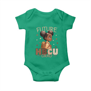 Future HBCU Grad Black Girl Baby Onesie College Bound Pride Black Excellence Supporters TS02 Irish Green Print Your Wear
