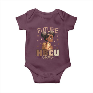 Future HBCU Grad Black Girl Baby Onesie College Bound Pride Black Excellence Supporters TS02 Maroon Print Your Wear