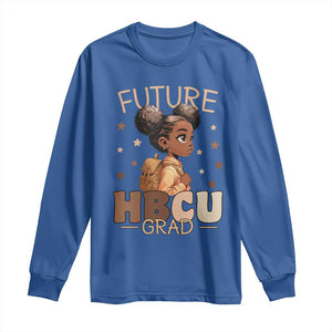 Future HBCU Grad Black Girl Long Sleeve Shirt College Bound Pride Black Excellence Supporters TS02 Royal Blue Print Your Wear