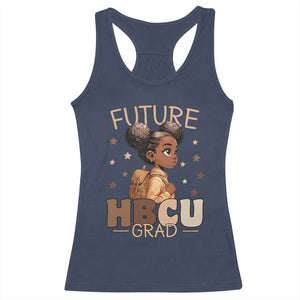 Future HBCU Grad Black Girl Racerback Tank Top College Bound Pride Black Excellence Supporters TS02 Navy Print Your Wear