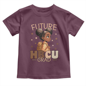Future HBCU Grad Black Girl Toddler T Shirt College Bound Pride Black Excellence Supporters TS02 Maroon Print Your Wear