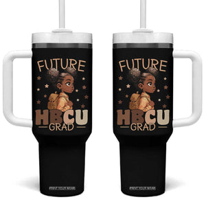 Future HBCU Grad Black Girl Tumbler With Handle College Bound Pride Black Excellence Supporters TS02 One Size: 40 oz Black Print Your Wear