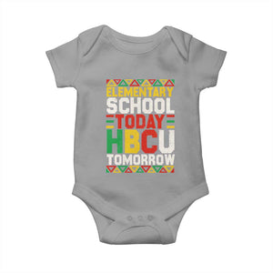 Elementary School Today HBCU Tomorrow Baby Onesie Black Pride College Bound Motivation TS02 Sport Gray Print Your Wear