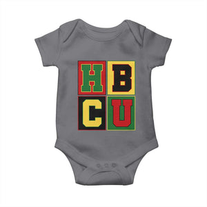 HBCU Block Letter Pride Graphic Baby Onesie College Support Statement Black Excellence TS02 Charcoal Print Your Wear
