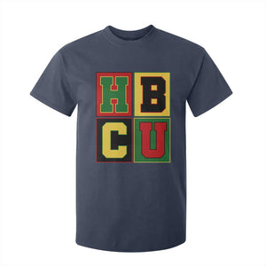 HBCU Block Letter Pride Graphic T Shirt For Kid College Support Statement Black Excellence TS02 Navy Print Your Wear