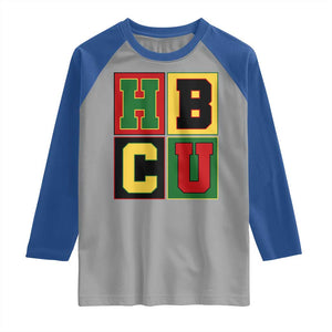HBCU Block Letter Pride Graphic Raglan Shirt College Support Statement Black Excellence TS02 Sport Gray Royal Print Your Wear
