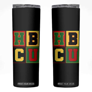 HBCU Block Letter Pride Graphic Skinny Tumbler College Support Statement Black Excellence TS02 Black Print Your Wear