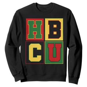 HBCU Block Letter Pride Graphic Sweatshirt College Support Statement Black Excellence TS02 Black Print Your Wear