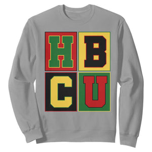 HBCU Block Letter Pride Graphic Sweatshirt College Support Statement Black Excellence TS02 Sport Gray Print Your Wear