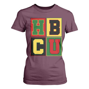 HBCU Block Letter Pride Graphic T Shirt For Women College Support Statement Black Excellence TS02 Maroon Print Your Wear