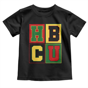 HBCU Block Letter Pride Graphic Toddler T Shirt College Support Statement Black Excellence TS02 Black Print Your Wear