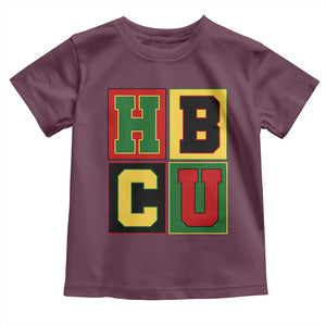 HBCU Block Letter Pride Graphic Toddler T Shirt College Support Statement Black Excellence TS02 Maroon Print Your Wear