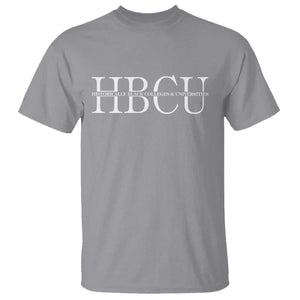 HBCU Pride Classic Statement T Shirt Minimalist Black Excellence and History TS02 Sport Gray Print Your Wear