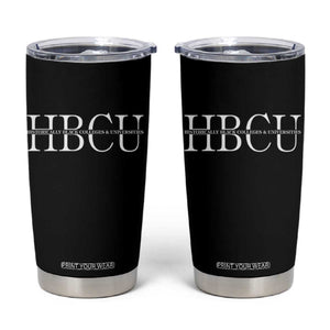 HBCU Pride Classic Statement Tumbler Cup Minimalist Black Excellence and History TS02 Black Print Your Wear