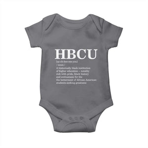 HBCU Definition Baby Onesie Historically Black College Pride Celebrating Education and Black History TS02 Charcoal Print Your Wear