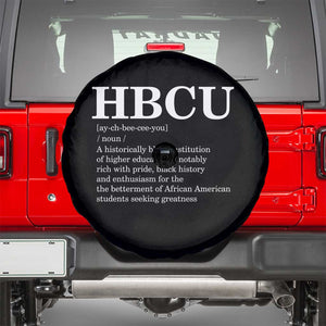 HBCU Definition Spare Tire Cover Historically Black College Pride Celebrating Education and Black History TS02 Black Print Your Wear