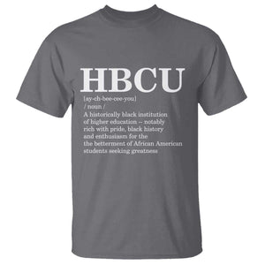 HBCU Definition T Shirt Historically Black College Pride Celebrating Education and Black History TS02 Charcoal Print Your Wear