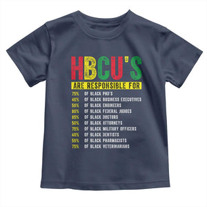 HBCUs Are Responsible For Black Excellence Toddler T Shirt Powerful Education Impact Statistics Pride TS02 Navy Print Your Wear