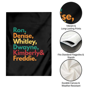 90s Black Sitcom HBCU Culture Tribute Garden Flag Ron Denise Whitley Dwayne Kimberly Freddie TS02 Print Your Wear