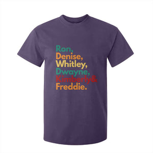 90s Black Sitcom HBCU Culture Tribute T Shirt For Kid Ron Denise Whitley Dwayne Kimberly Freddie TS02 Purple Print Your Wear
