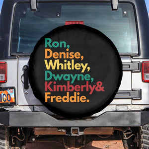 90s Black Sitcom HBCU Culture Tribute Spare Tire Cover Ron Denise Whitley Dwayne Kimberly Freddie TS02 No hole Black Print Your Wear