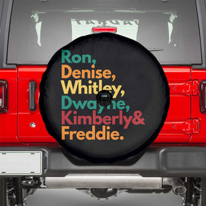 90s Black Sitcom HBCU Culture Tribute Spare Tire Cover Ron Denise Whitley Dwayne Kimberly Freddie TS02 Black Print Your Wear