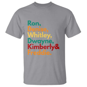 90s Black Sitcom HBCU Culture Tribute T Shirt Ron Denise Whitley Dwayne Kimberly Freddie TS02 Sport Gray Print Your Wear