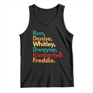 90s Black Sitcom HBCU Culture Tribute Tank Top Ron Denise Whitley Dwayne Kimberly Freddie TS02 Black Print Your Wear