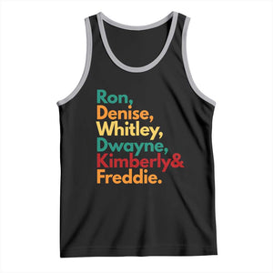 90s Black Sitcom HBCU Culture Tribute Tank Top Ron Denise Whitley Dwayne Kimberly Freddie TS02 Black Athletic Heather Print Your Wear