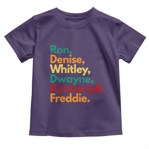 90s Black Sitcom HBCU Culture Tribute Toddler T Shirt Ron Denise Whitley Dwayne Kimberly Freddie TS02 Purple Print Your Wear