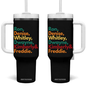 90s Black Sitcom HBCU Culture Tribute Tumbler With Handle Ron Denise Whitley Dwayne Kimberly Freddie TS02 One Size: 40 oz Black Print Your Wear