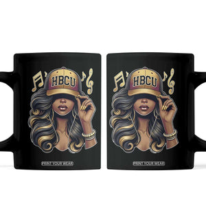 HBCU Queen Vibes Coffee Mug Melanin Music College Pride for Black Excellence Supporters TS02 Black Print Your Wear