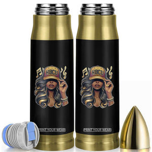 HBCU Queen Vibes Bullet Tumbler Melanin Music College Pride for Black Excellence Supporters TS02 Black Print Your Wear