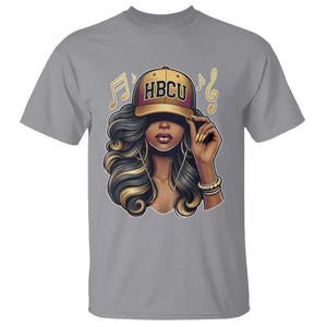 HBCU Queen Vibes T Shirt Melanin Music College Pride for Black Excellence Supporters TS02 Sport Gray Print Your Wear
