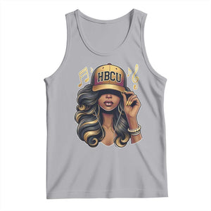 HBCU Queen Vibes Tank Top Melanin Music College Pride for Black Excellence Supporters TS02 Athletic Heather Print Your Wear