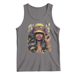 HBCU Queen Vibes Tank Top Melanin Music College Pride for Black Excellence Supporters TS02 Deep Heather Print Your Wear