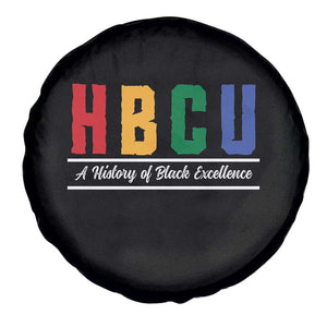 HBCU A History of Black Excellence Spare Tire Cover College Pride Statement Celebrating African American Achievement TS02 Print Your Wear