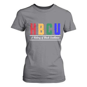 HBCU A History of Black Excellence T Shirt For Women College Pride Statement Celebrating African American Achievement TS02 Charcoal Print Your Wear