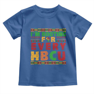 I’m Rooting for Every HBCU Toddler T Shirt Pan African Pride College Support Statement TS02 Royal Blue Print Your Wear