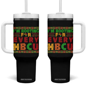 I’m Rooting for Every HBCU Tumbler With Handle Pan African Pride College Support Statement TS02 One Size: 40 oz Black Print Your Wear