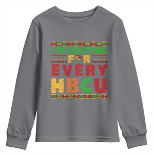 I’m Rooting for Every HBCU Youth Sweatshirt Pan African Pride College Support Statement TS02 Charcoal Print Your Wear