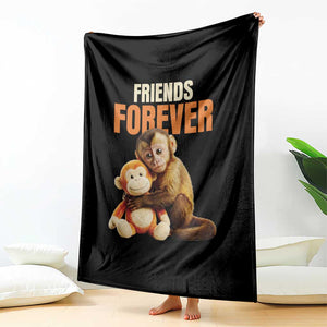 Friends Forever Viral Punch The Monkey Throw Blanket Cute Baby Monkey Hugging Plush Toy Best Friend Gift TS02 Print Your Wear
