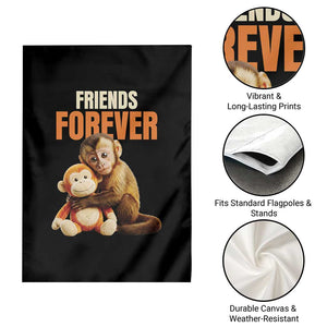 Friends Forever Viral Punch The Monkey Garden Flag Cute Baby Monkey Hugging Plush Toy Best Friend Gift TS02 Print Your Wear